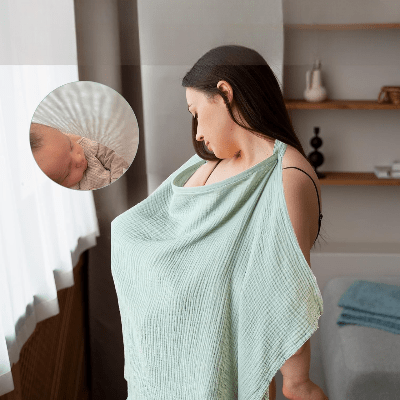 Cape d'allaitement - BreastfeedingCover™ - Vert Clair - Kiabebe