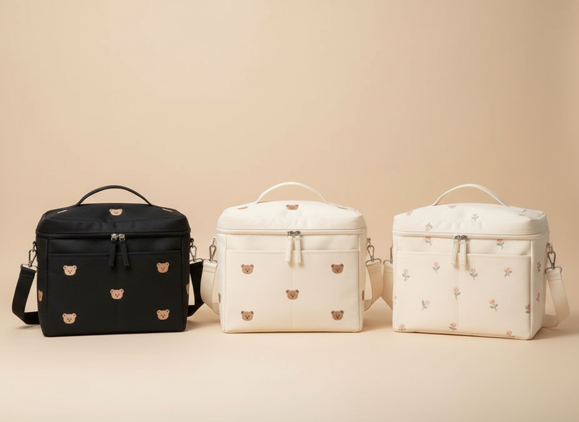 Sacs à langer noir, blanc pour bébé