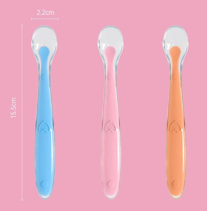 2 Pcs bébé cuillère en silicone