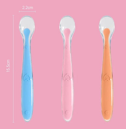 2 Pcs bébé cuillère en silicone