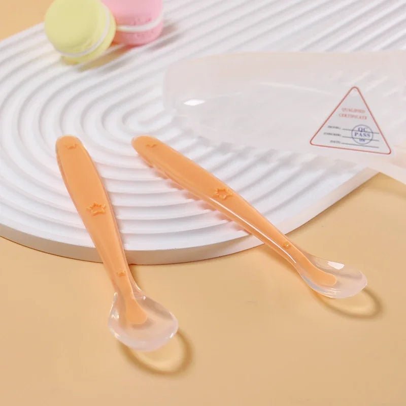 2 Pcs cuillère orange en silicone