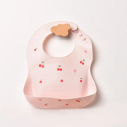 INS Baby Bibs BPA Free Waterproof Soft Silicone Saliva Solid Dripping Banana Bib Cartoon Print Flower Adjustable Lunch Aprons