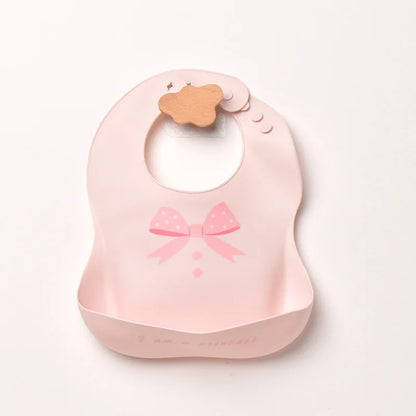 INS Baby Bibs BPA Free Waterproof Soft Silicone Saliva Solid Dripping Banana Bib Cartoon Print Flower Adjustable Lunch Aprons