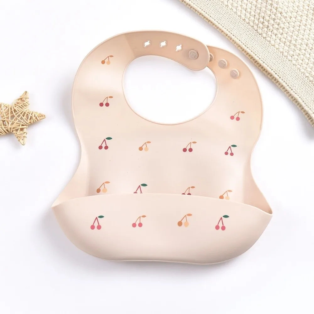New Silicone Eating Bib Adjustable Strape Lightweight Newborn Feeding Cloth Waterproof Infant Bibs Daily Use