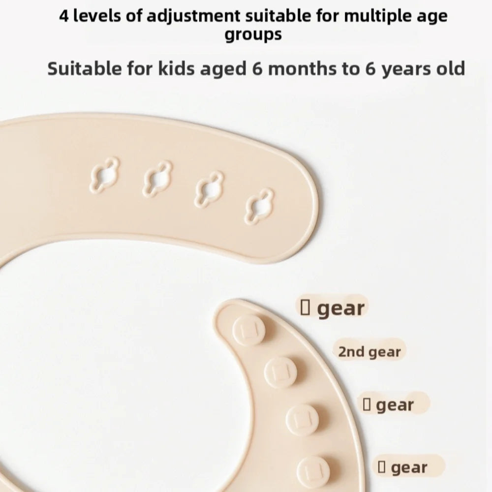 New Silicone Eating Bib Adjustable Strape Lightweight Newborn Feeding Cloth Waterproof Infant Bibs Daily Use