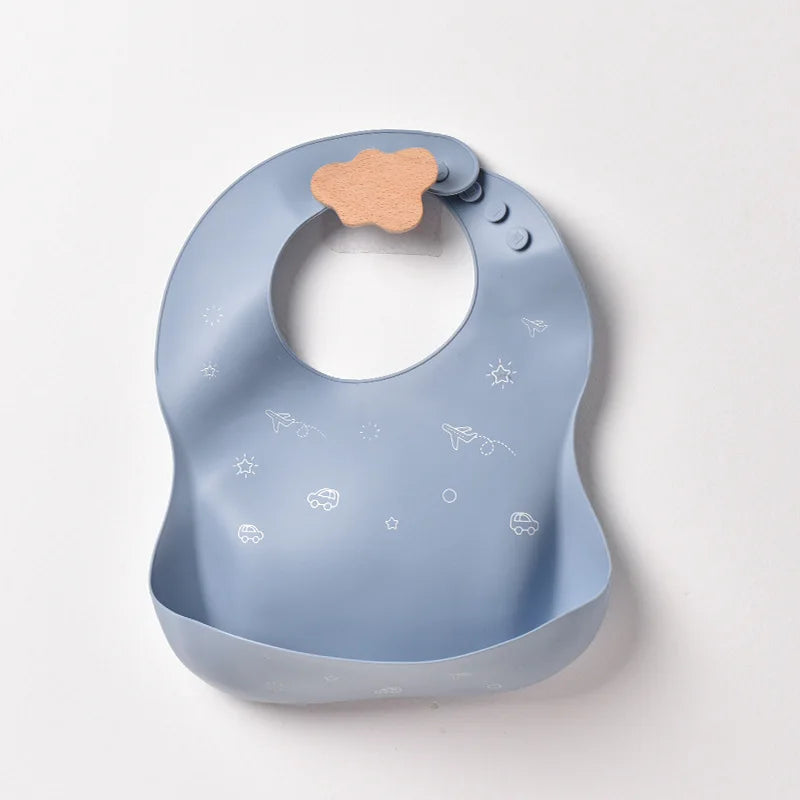 INS Baby Bibs BPA Free Waterproof Soft Silicone Saliva Solid Dripping Banana Bib Cartoon Print Flower Adjustable Lunch Aprons