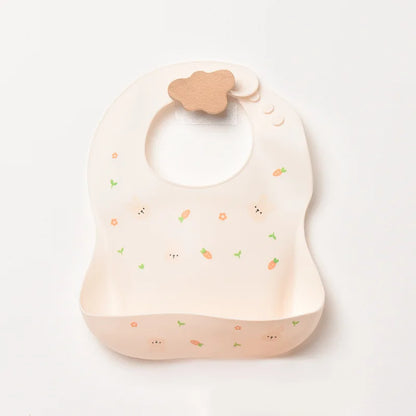 INS Baby Bibs BPA Free Waterproof Soft Silicone Saliva Solid Dripping Banana Bib Cartoon Print Flower Adjustable Lunch Aprons