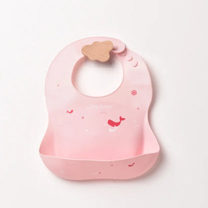 INS Baby Bibs BPA Free Waterproof Soft Silicone Saliva Solid Dripping Banana Bib Cartoon Print Flower Adjustable Lunch Aprons