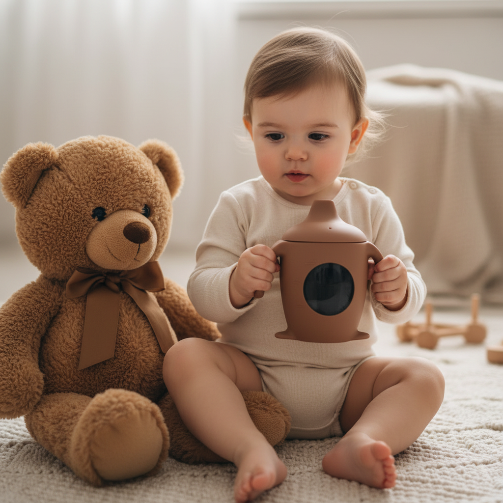 Verre marron pour bébé