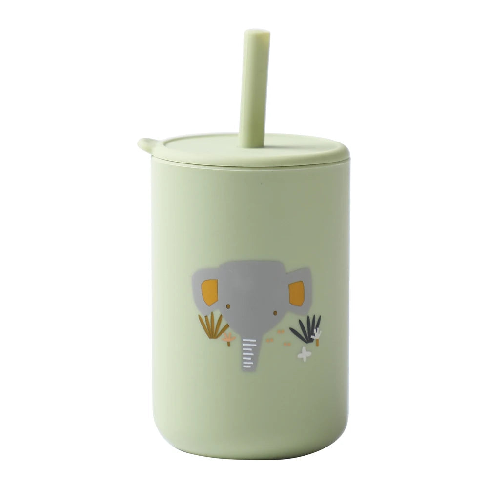 Verre pour bébé vert éléphant