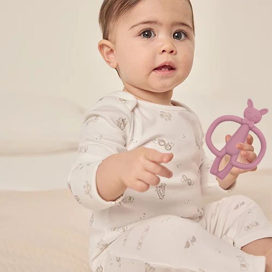 Anneau de dentition Bébé en Slilicone | Naturel & Non Toxique - Kiabebe