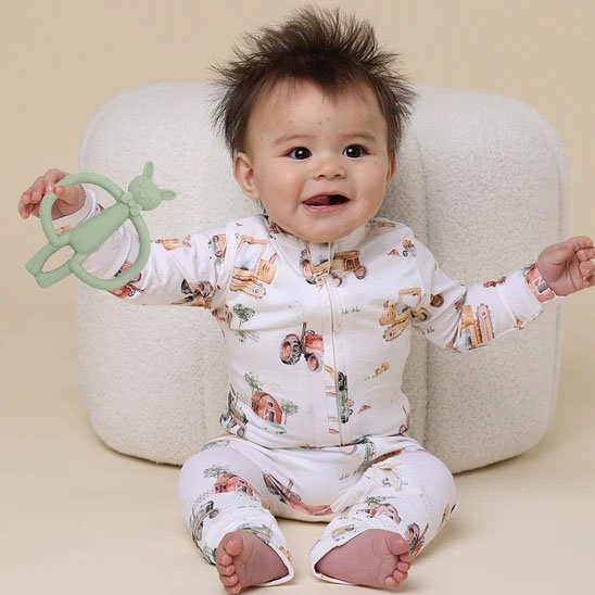 Anneau de dentition Bébé en Slilicone | Naturel & Non Toxique - Kiabebe