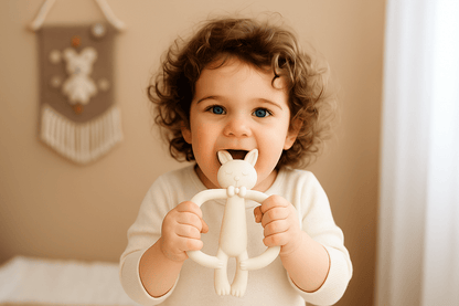 Anneau de dentition Bébé en Slilicone | Naturel & Non Toxique - Kiabebe