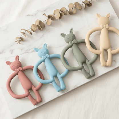 Anneau de dentition Bébé en Slilicone | Naturel & Non Toxique - Kiabebe