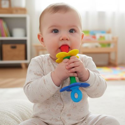 Anneau de dentition pour bébé en silicone