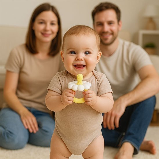 Anneau dentition bébé | Apaisant Naturel - Kiabebe