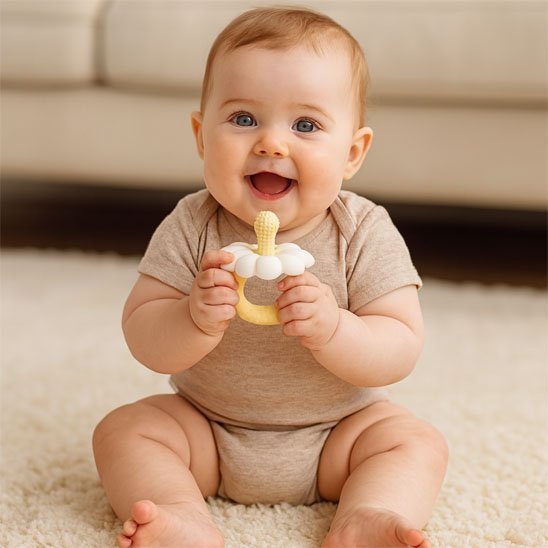 Anneau dentition bébé | Apaisant Naturel - Kiabebe