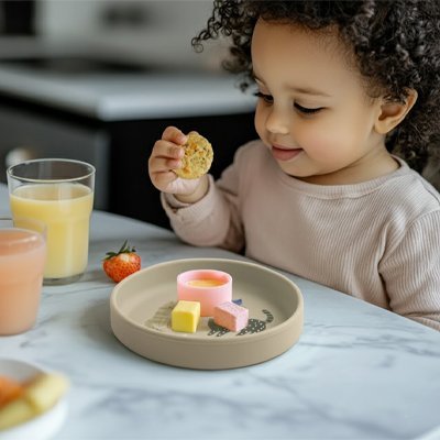 Assiette bebe | Antidérapante Ergonomique - Kiabebe