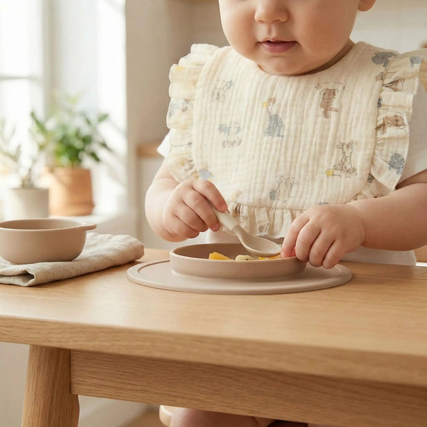 Bavoir | Coton Ultra - Doux Motifs Animaux - Kiabebe
