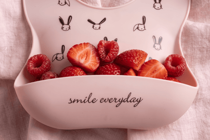 Bavoir Silicone Imperméable avec Poche Récupératrice - Sans BPA - Kiabebe