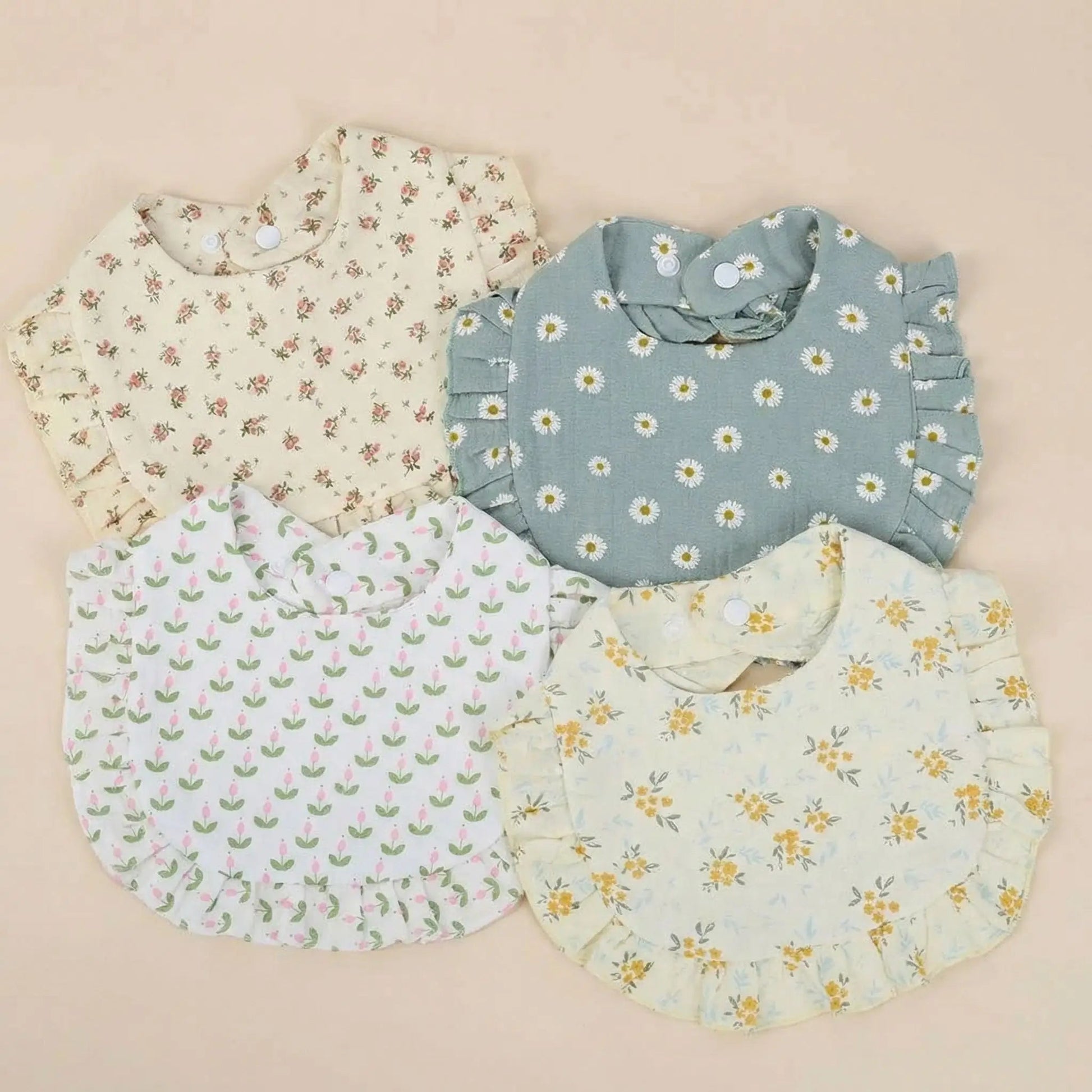 Bavoirs | Coton Doux Motifs Floraux| Kiabebe - Kiabebe