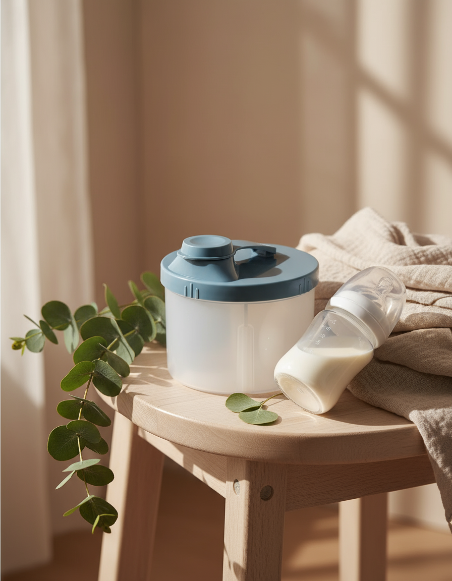 Boite doseuse lait bleu pour le lait en poudre