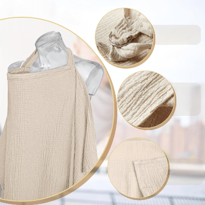 Cape d'allaitement - BreastfeedingCover™ - Khaki - Kiabebe