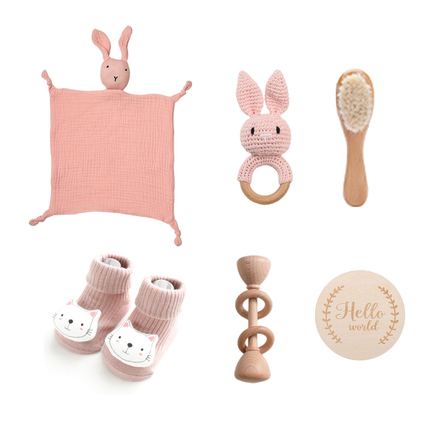 Coffret Hochets Bébé en Bois Naturel - Éveil Sensoriel & Cadeau Naissance | Kiabebe - Kiabebe
