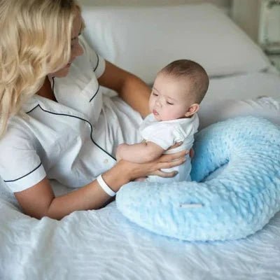 Coussin d'Allaitement - MamiCuddle™ - Bleu - Kiabebe