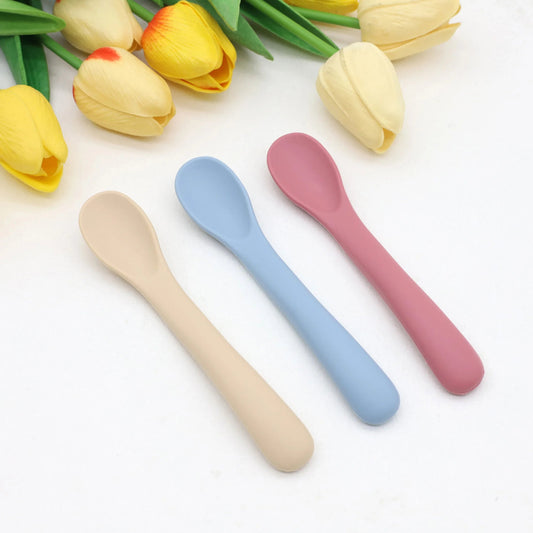 Cuillère Bebe, Lot de 3Cuilleres en Silicone | SoftRepas - Kiabebe