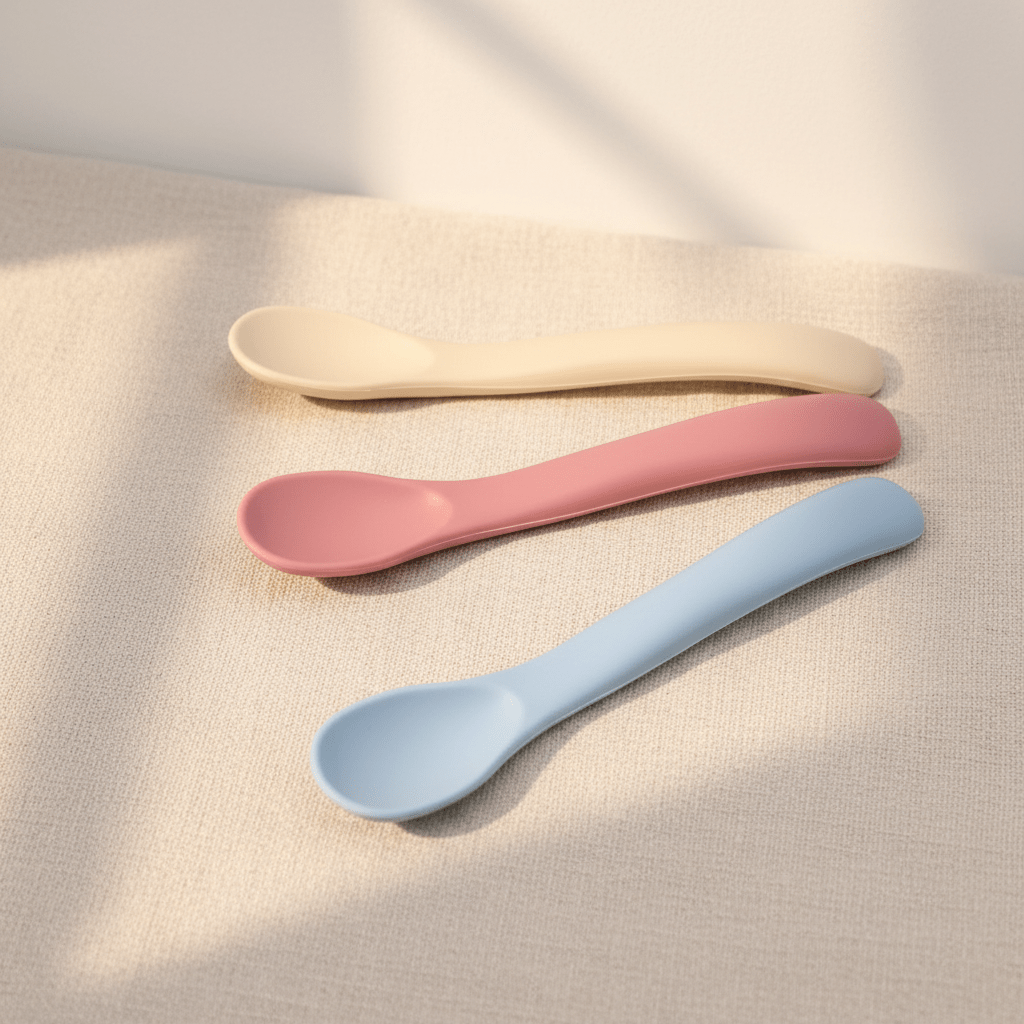 Cuillère Bebe, Lot de 3Cuilleres en Silicone | SoftRepas - Kiabebe