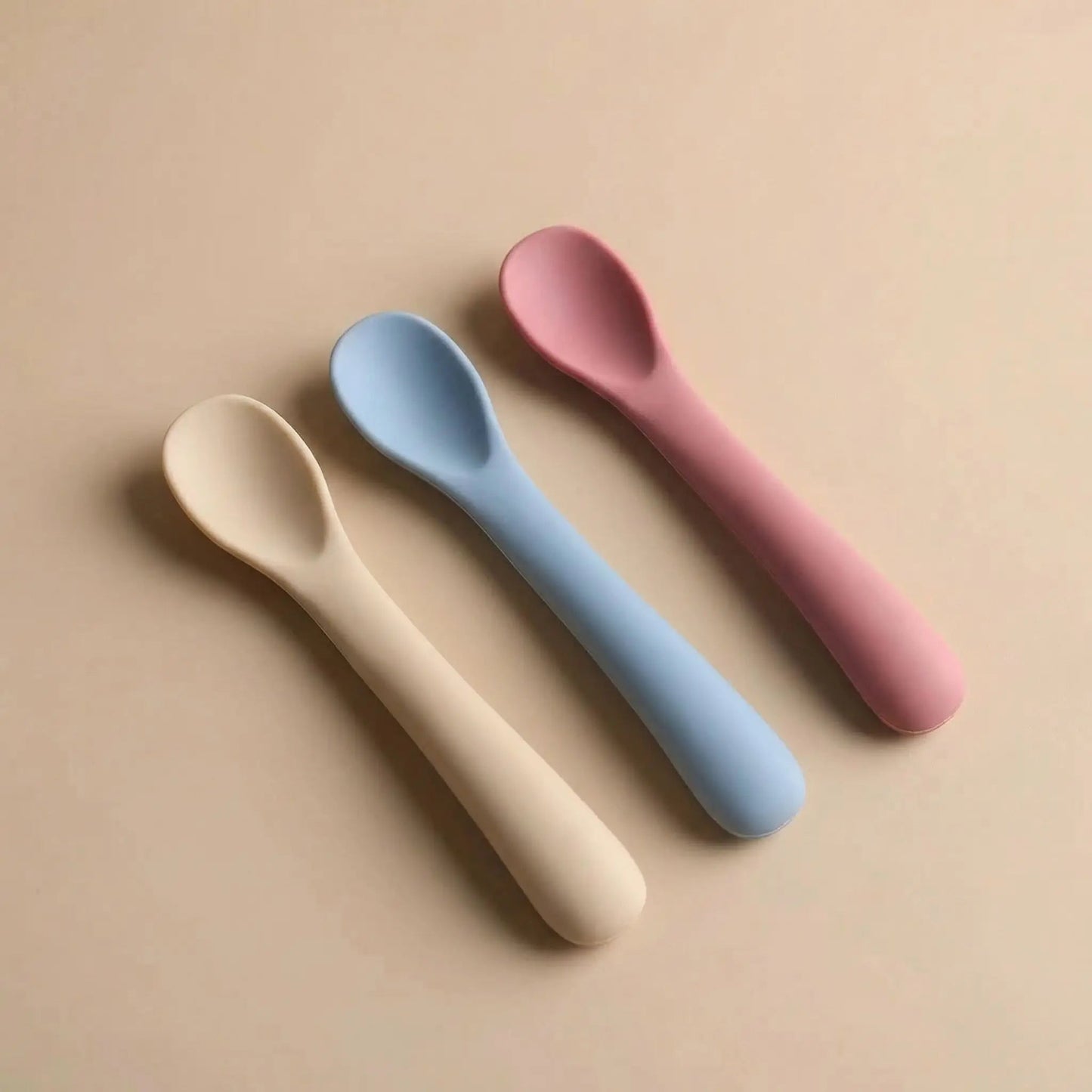 Cuillère Bebe, Lot de 3Cuilleres en Silicone | SoftRepas - Kiabebe
