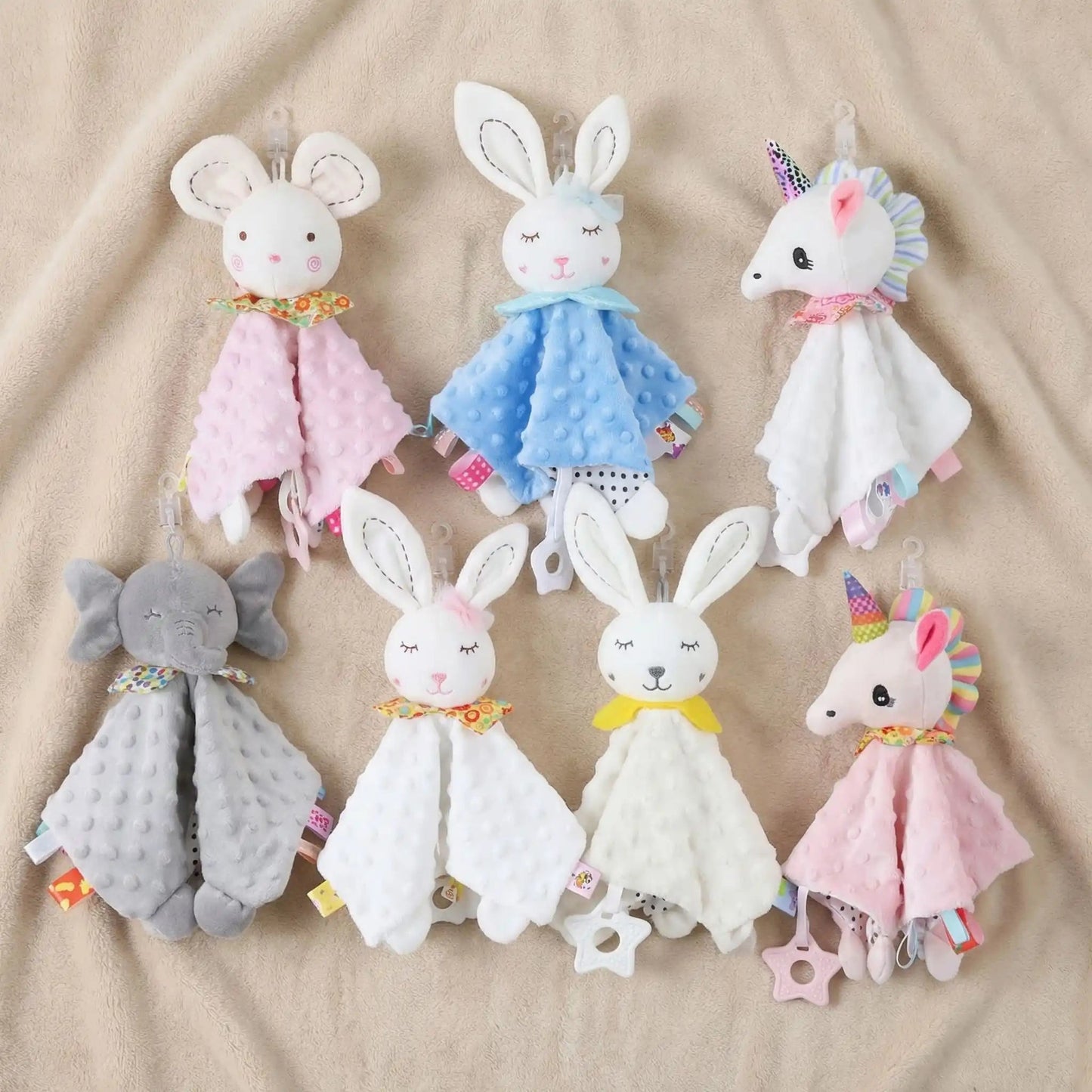 Doudou Licorne Rose avec Anneau de Dentition - Apaisant & Sécurisant | Kiabebe - Kiabebe