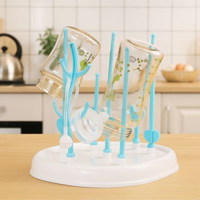 Egouttoir biberon bleu