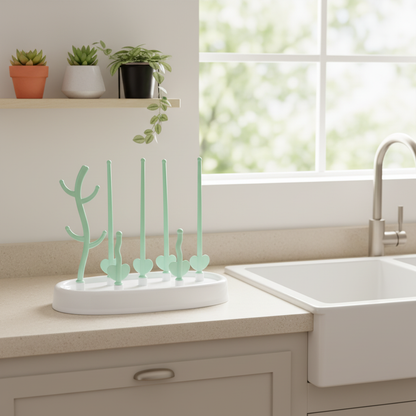 Égouttoir à biberons vert