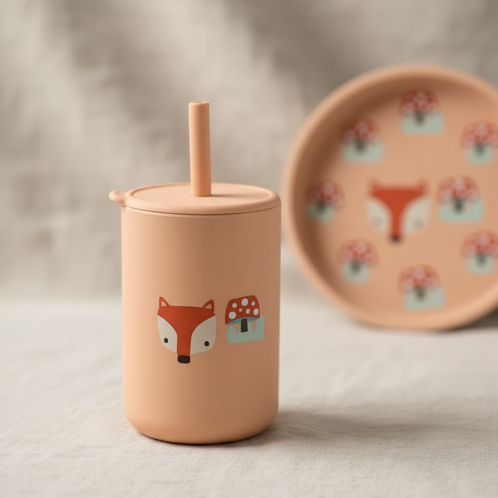 Gobelet pour bébé orange renard