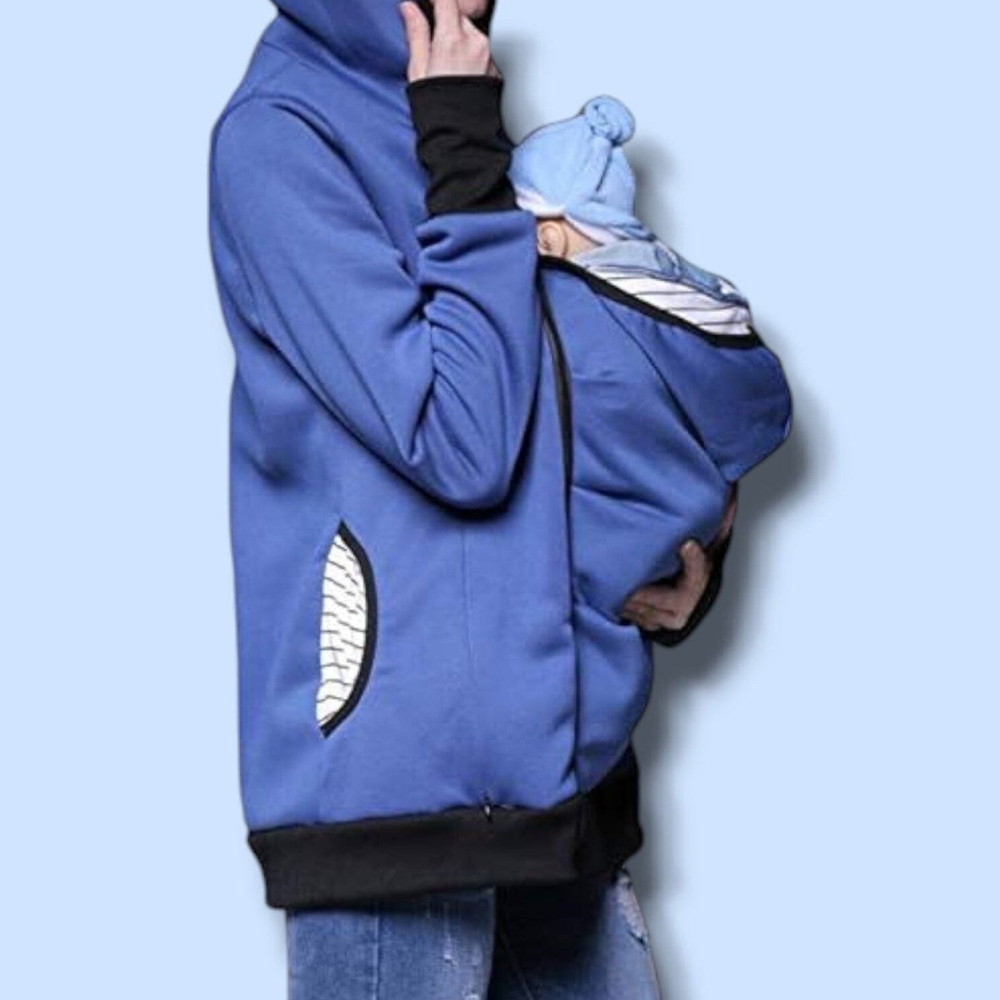 Manteau Maternité - NestHoodie™ - Bleu - Kiabebe