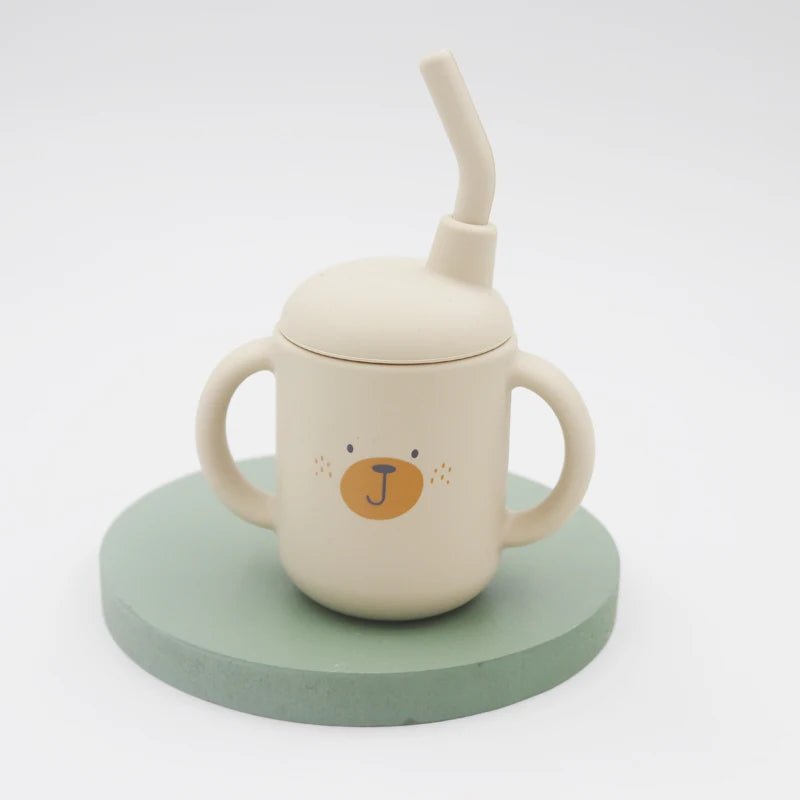 New cartoon 120ML Baby Silicone Sippy Cup BPA - Free Portable Storage Snack Container Feeding Cup Leakproof trainer cup - Kiabebe