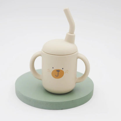 New cartoon 120ML Baby Silicone Sippy Cup BPA - Free Portable Storage Snack Container Feeding Cup Leakproof trainer cup - Kiabebe
