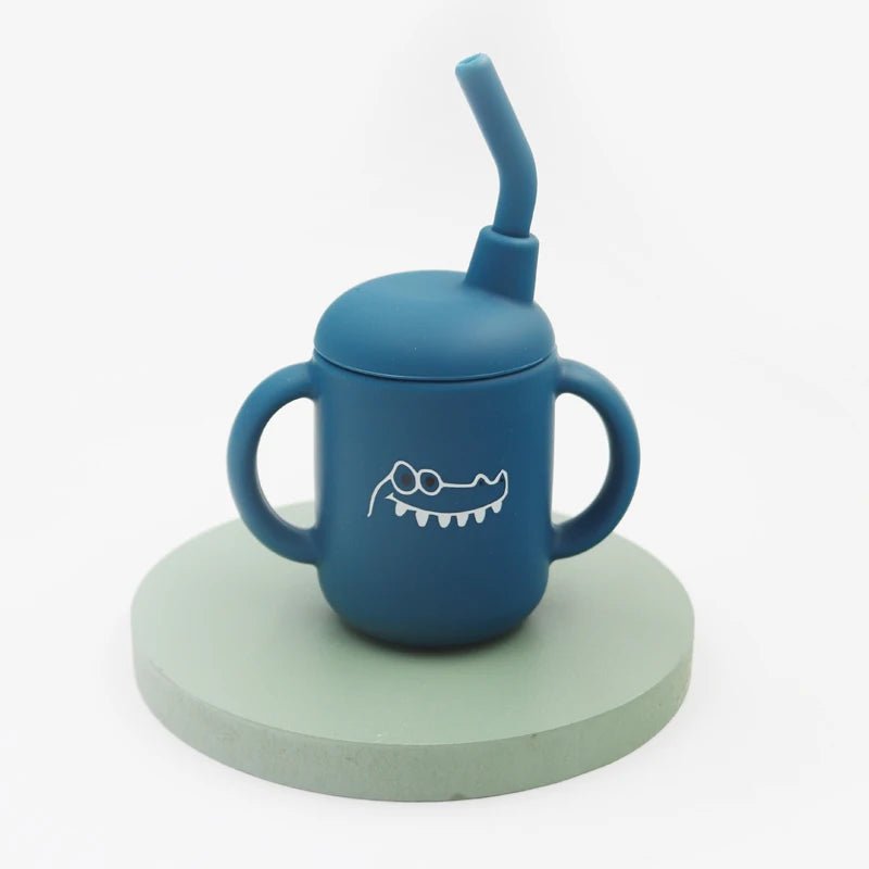 New cartoon 120ML Baby Silicone Sippy Cup BPA - Free Portable Storage Snack Container Feeding Cup Leakproof trainer cup - Kiabebe