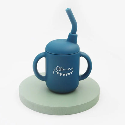 New cartoon 120ML Baby Silicone Sippy Cup BPA - Free Portable Storage Snack Container Feeding Cup Leakproof trainer cup - Kiabebe