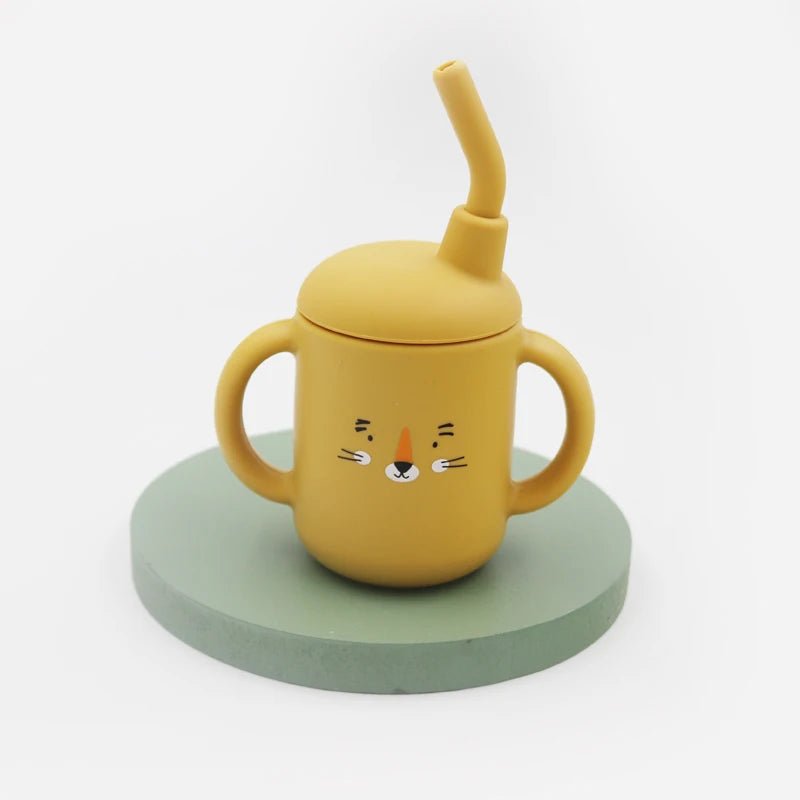 New cartoon 120ML Baby Silicone Sippy Cup BPA - Free Portable Storage Snack Container Feeding Cup Leakproof trainer cup - Kiabebe
