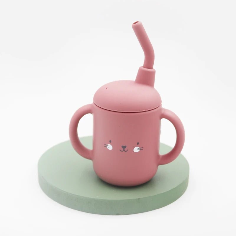 New cartoon 120ML Baby Silicone Sippy Cup BPA - Free Portable Storage Snack Container Feeding Cup Leakproof trainer cup - Kiabebe
