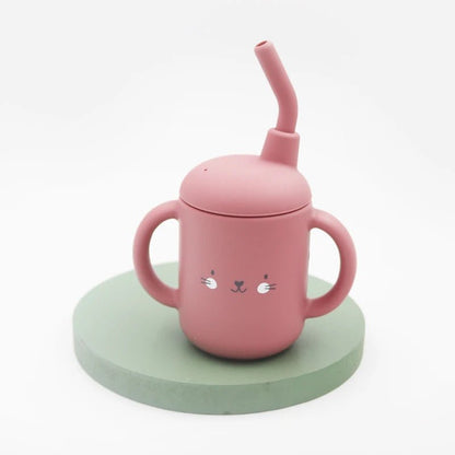New cartoon 120ML Baby Silicone Sippy Cup BPA - Free Portable Storage Snack Container Feeding Cup Leakproof trainer cup - Kiabebe