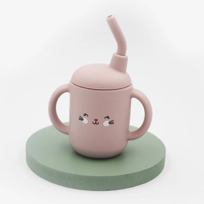 New cartoon 120ML Baby Silicone Sippy Cup BPA - Free Portable Storage Snack Container Feeding Cup Leakproof trainer cup - Kiabebe