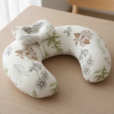 Nursing Pillow U - Shaped - Multifunctional with Removable, Machine Washable Cover - Waist & Neck Support for Breastfeeding - Kiabebe