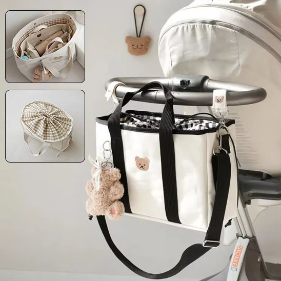 Sac à Langer Premium Blanc - Multifonction avec Accessoires | Kiabebe - Kiabebe