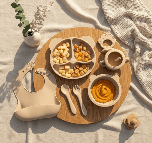 Set Vaisselle Bébé Silicone 10 Pièces - Sans BPA | Kiabebe - Kiabebe