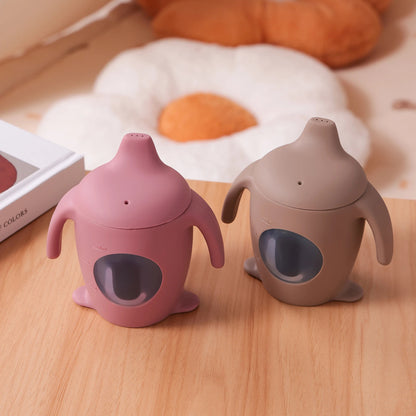 Verre bébé pingouin en silicone