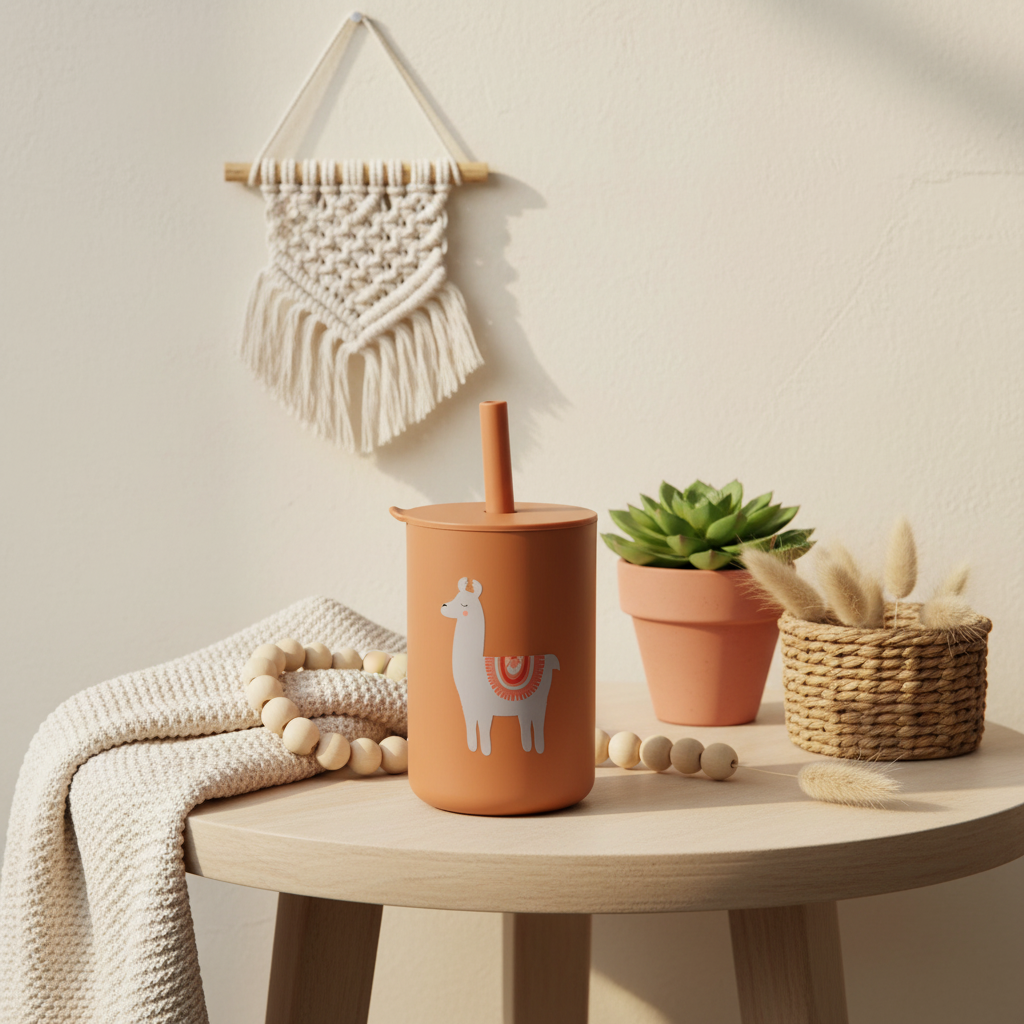 Verre pour bébé lama en silicone